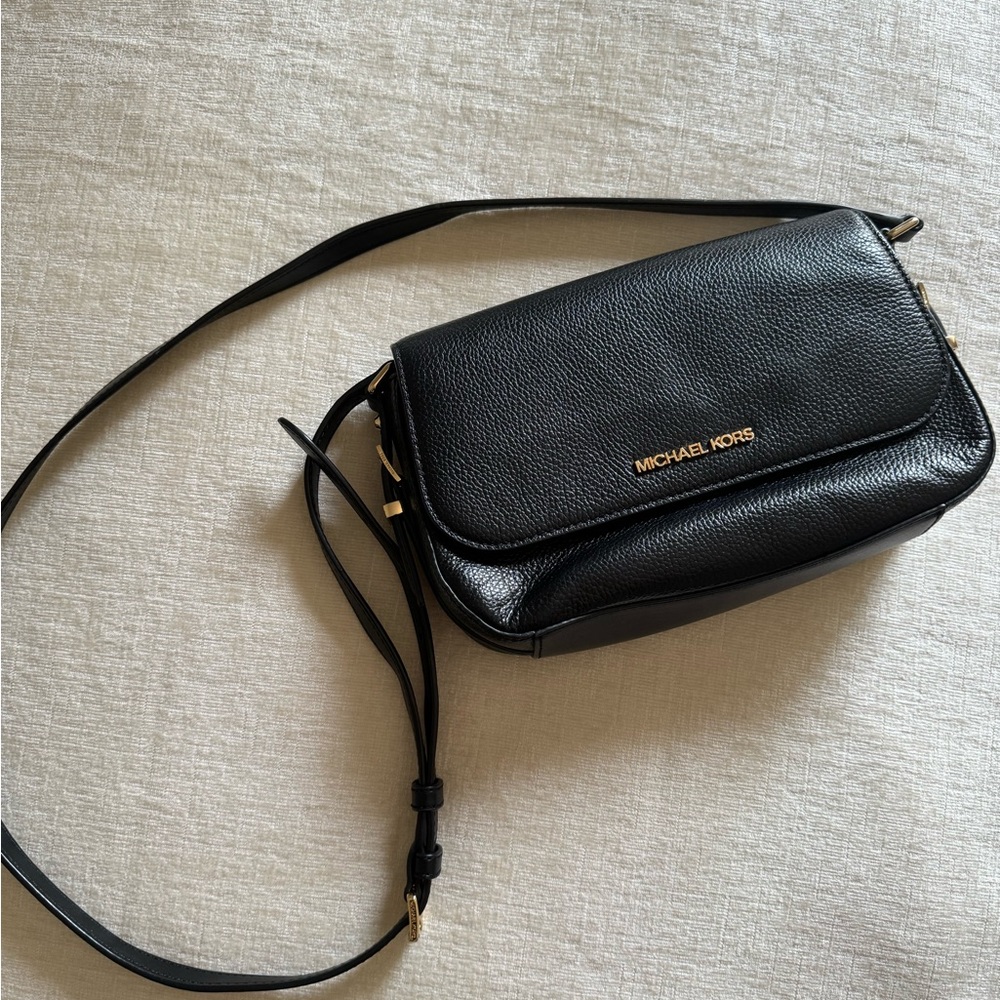 Michael Kors Black Leather Crossbody Bag